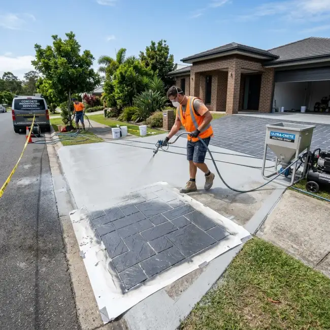 Covercrete Spray-on Concrete Resurfacing Gold Coast