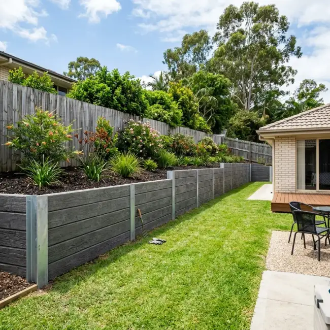 Concrete Sleeper Retaining Wall Gold Coast QLD
