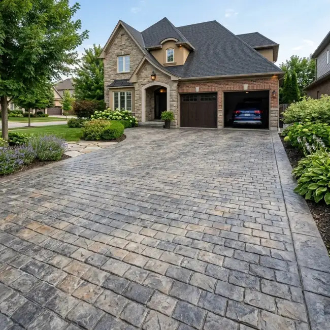Stamped Concrete Driveway